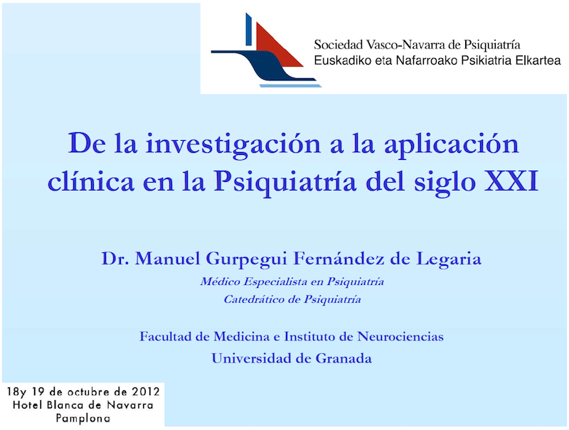 Profesor Manuel Gurpegui: De la investigación a la aplicación clínica en la Psiquiatría del siglo XXI.    